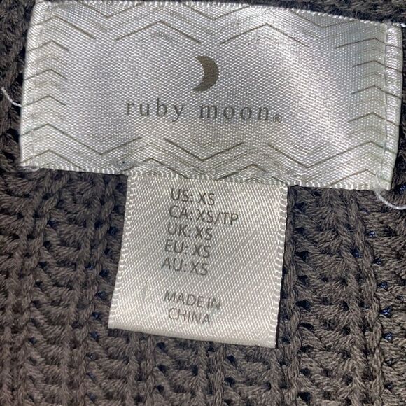 RUBY MOON Olive Green Knit Sweater with Tie Detail-XS - Picture 5 of 6